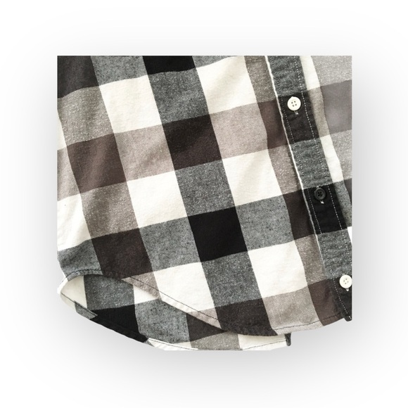 new LF Furst of a Kind  Sequin Embellish Plaid Flannel Shirt Shacket  Academia - Picture 7 of 16